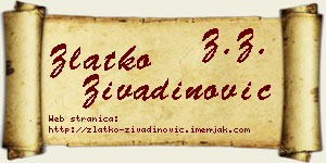 Zlatko Živadinović vizit kartica